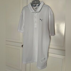 Puma White Polo with Logo